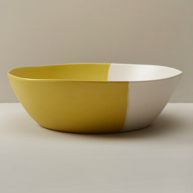 OUI BAMBOO MELAMINE SERVING BOWL TWO-TONE POLLEN | Indigo (CA)