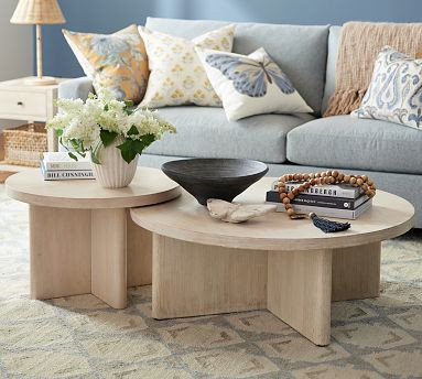 Cayman Round Nesting Coffee Tables | Pottery Barn (US)