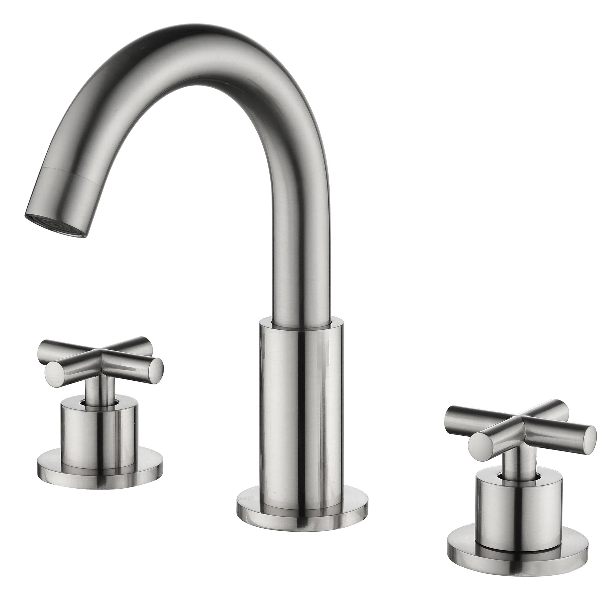 8.32" Widespread 2-handle Bathroom Faucet, Solid Brass Deck Mounted Sink Faucet JK0311 | Wayfair North America