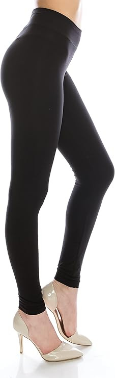 EttelLut Cotton Spandex Basic Leggings Pants-Jersey Full/Capri Regular/Plus Size | Amazon (US)