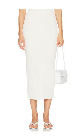 by Marianna Ramina Midi Knit Skirt in Ivory | Revolve Clothing (Global)