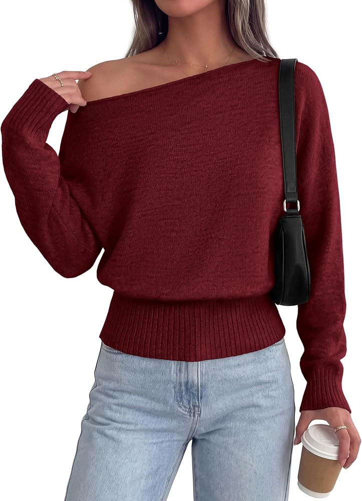 PRETTYGARDEN Womens Off The Shoulder Sweater Fall Fashion | Amazon (US)