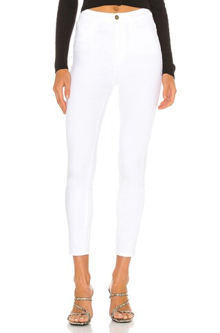 FRAME Ali High Rise Skinny Jean in Blanc from Revolve.com | Revolve Clothing (Global)