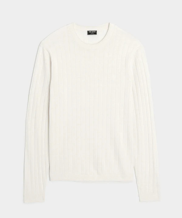 Lightweight Linen-Cotton Crewneck Sweater | Todd Snyder