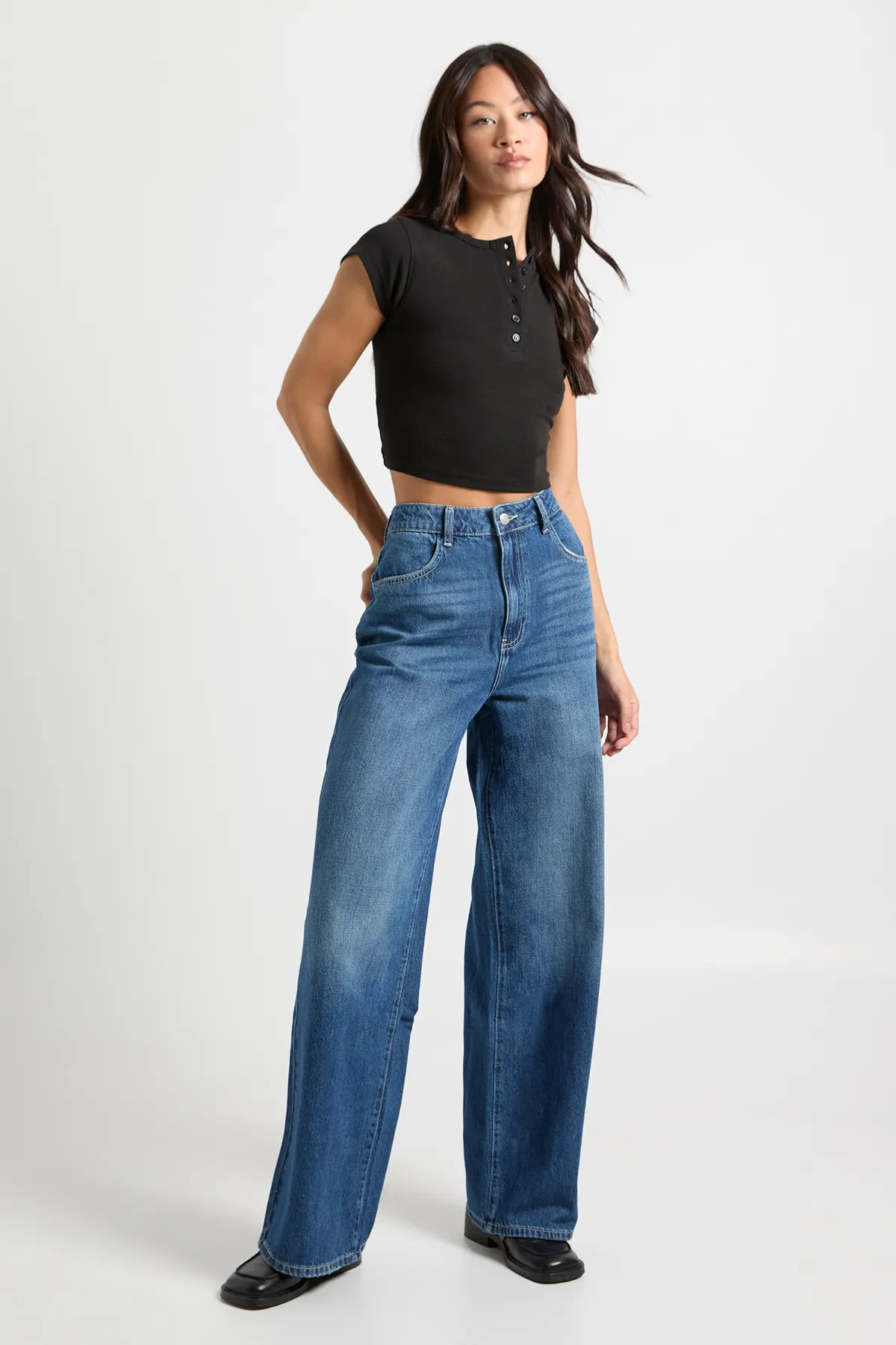 Jeans | Tall Basics High Waist Wide Leg Jean | boohoo | boohoo (US & Canada)