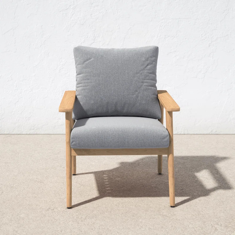 Tempo Teak Patio Chair with Cushions | Wayfair North America