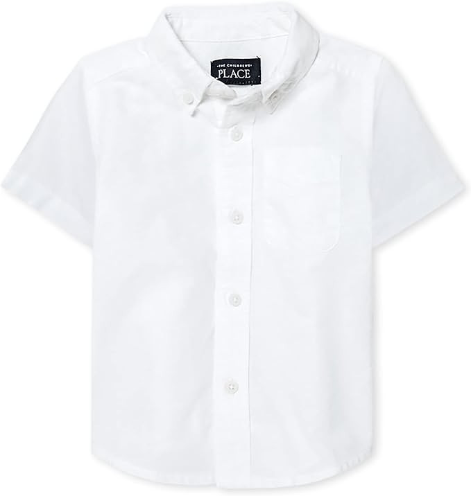 The Children's Place Single and Toddler Boys Short Sleeve Oxford Button Down Shirt | Amazon (US)