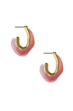 Funky Shape 18k Gold Plated and Resin Hoops | Ettika