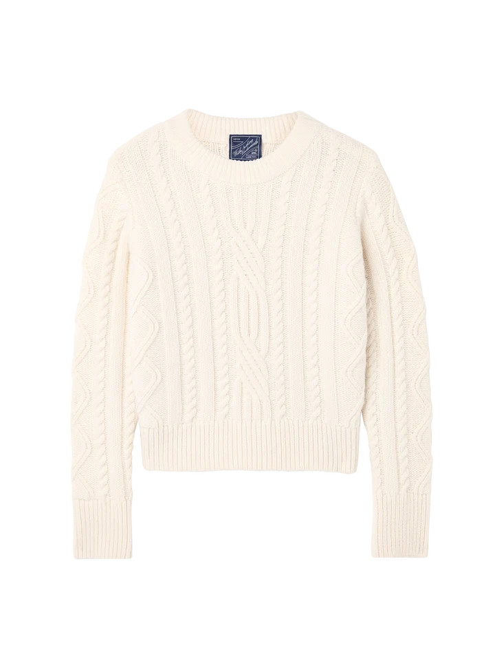 Devon Cable Jumper: Wool, Cream | With Nothing Underneath