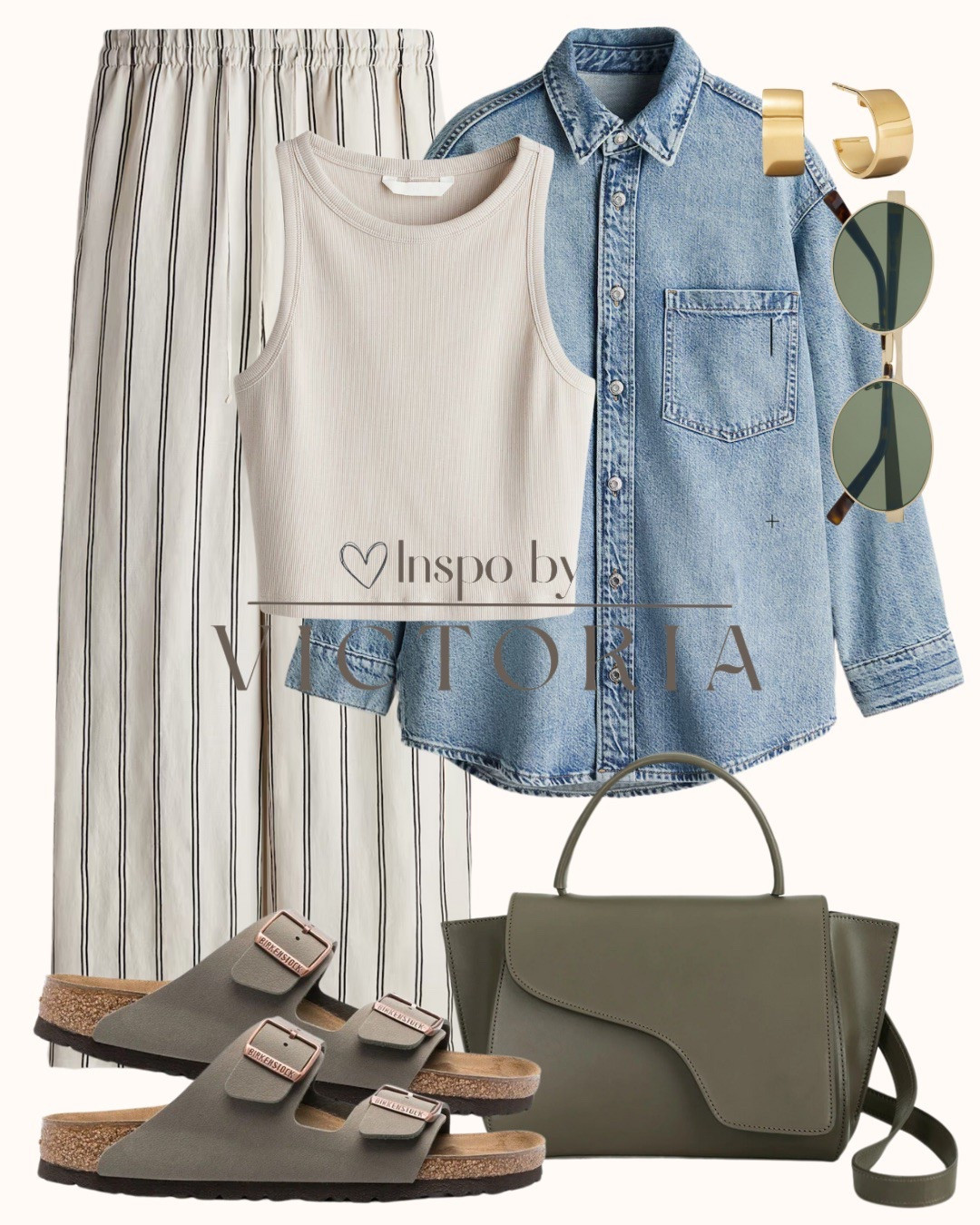 Effortless elegance, made for days that call for quiet confidence🤎

#sophisticatedstyle #chicandcomfy #effortlesslook 

Denim shirt, crop top, linen blend trousers, buckle slides, khaki bag, gold earrings, round sunglasses


#LTKStyleTip #LTKShoeCrush #LTKFindsUnder50