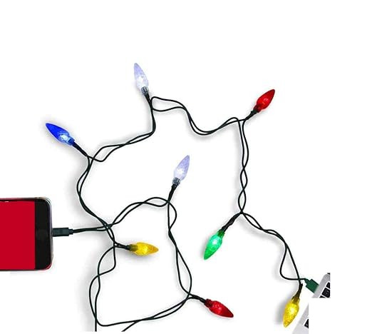 FW ZONE USB Christmas Light Phone Charger Cable,Multicolor 10LED 50inch Charger Cord Compatible w... | Amazon (US)