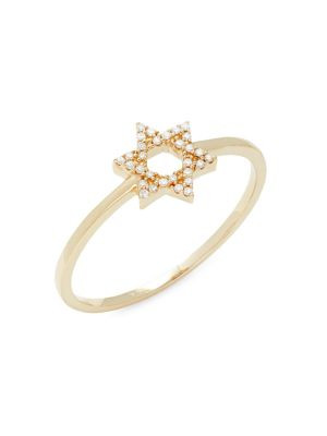 Saks Fifth Avenue 14K Yellow Gold &amp; 0.052 TCW Diamond Star Ring on SALE | Saks OFF 5TH | Saks Fifth Avenue OFF 5TH