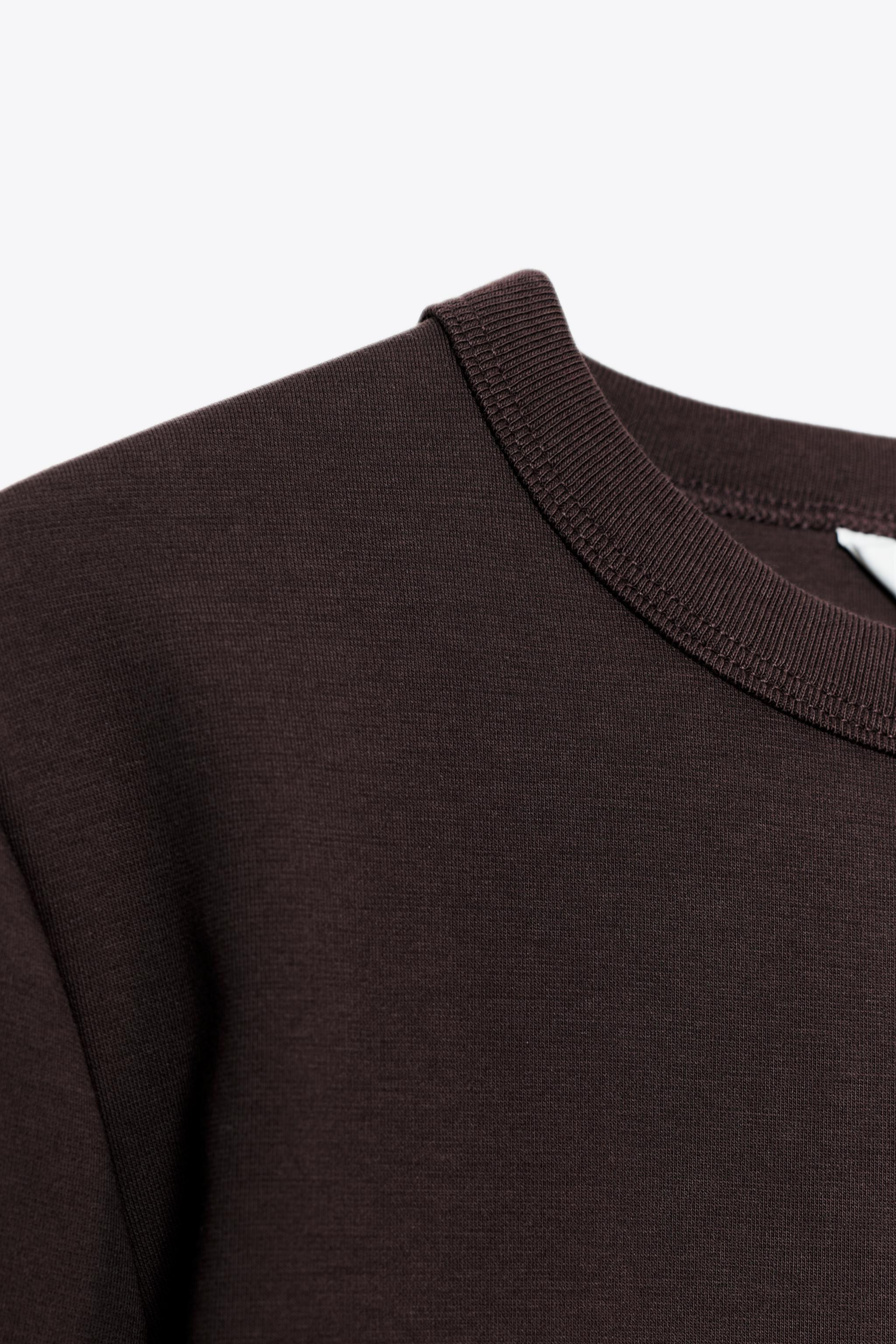 INTERLOCK LONG SLEEVE T-SHIRT | Zara UK