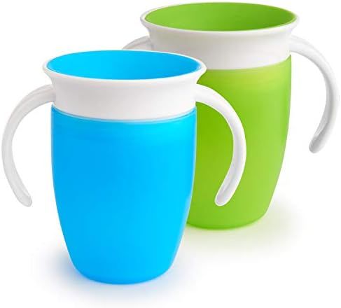 Munchkin Miracle 360 Trainer Cup, Green/Blue, 7 Oz, 2 Count | Amazon (US)