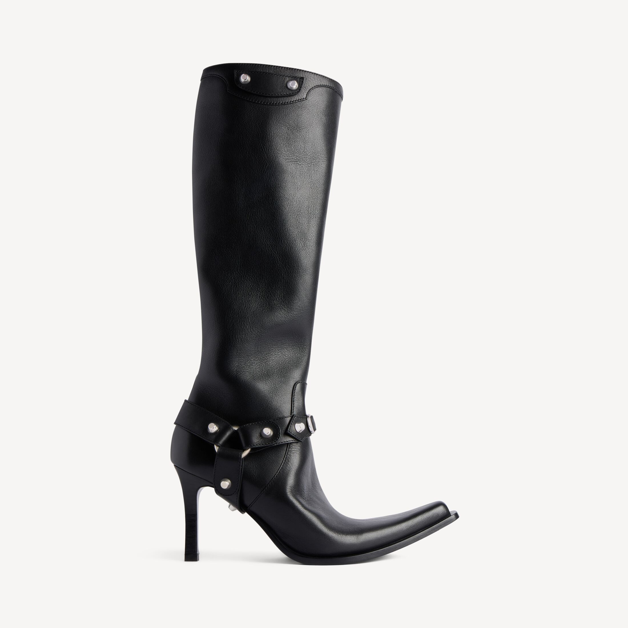 Women's City Boot With Harness in Black | Balenciaga US | Balenciaga