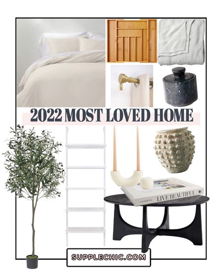 Most loved Home decor finds to try in 2023 ft Coffee table, abstract vase, olive tree, linen duvet, utensil organizer, candlesticks, shelving and coffee table books

#LTKhome #LTKFind #LTKfamily