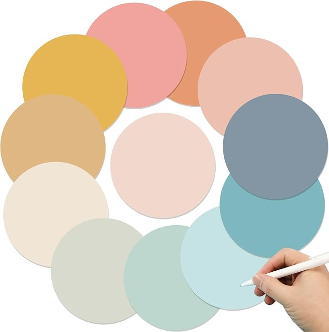 24 Pack Erase Dots Circles Colorful 10.5 Inch Removable Vinyl Spot Dry Erase Desktop Writing Spot... | Amazon (US)