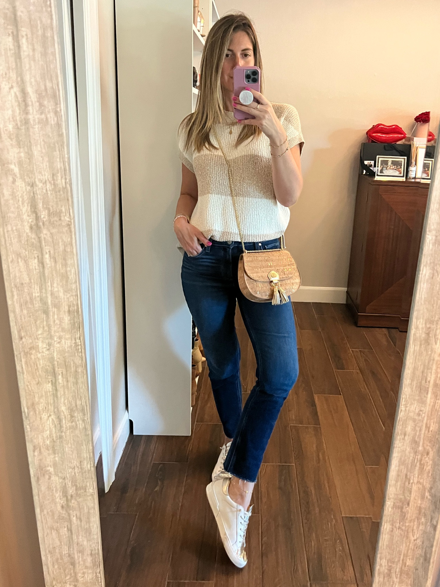 Found this striped sleeveless knit and I’m like ‘where have you been all my life?’ So comfy, cozy and chic. Love the neutral colored stripes making it easy to pair this with anything.

Knit runs large. Wearing a size small for an oversized fit. 

Jeans run TTS. Wearing size 28. Available in petite and plus!

#LTKStyleTip