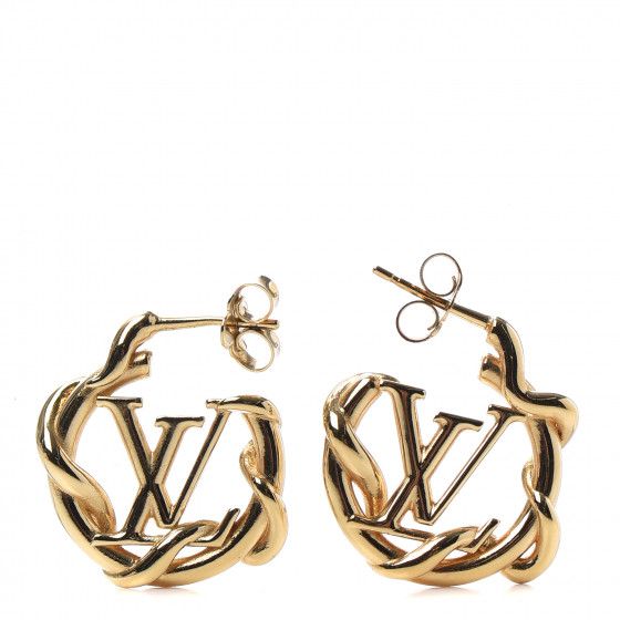 Garden Louise Hoop Earrings Gold | Fashionphile