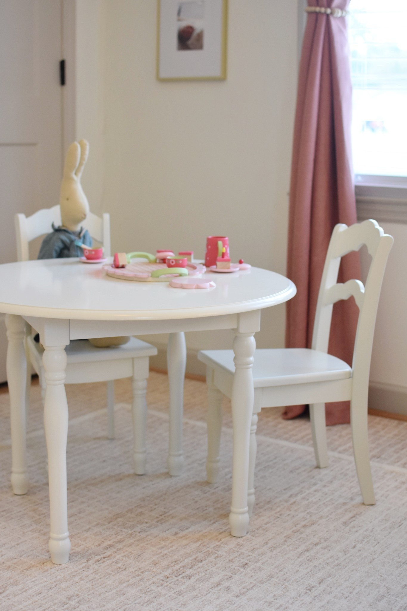 A sweet little table and chairs set for the nursery. Perfect for tea parties and building blocks!

#LTKHome #LTKKids #LTKFamily