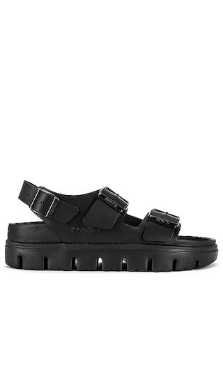 Milano Exquisite Chunky Sandal in Black Leather | Revolve Clothing (Global)