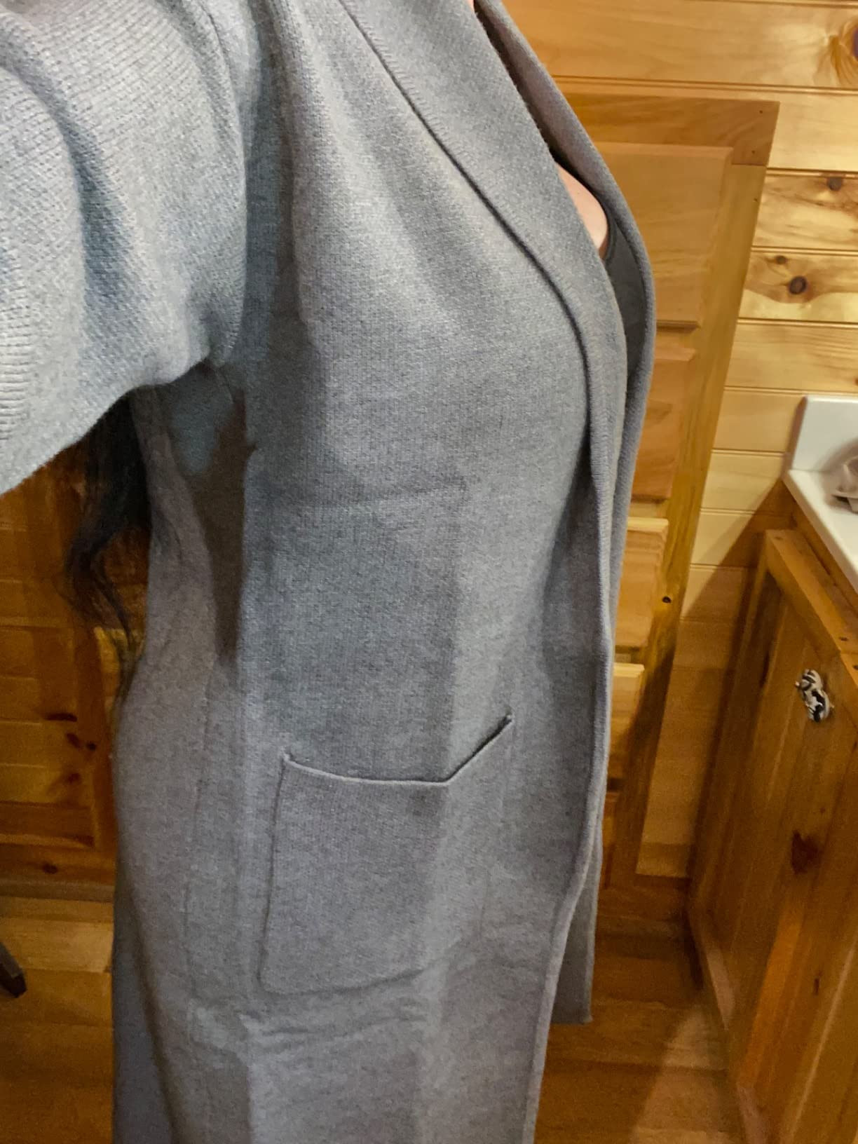 ANRABESS Women's 2023 Fall Cardigan Sweater Long Sleeve Open Front Lapel Coat Casual Knit Coatiga... | Amazon (US)