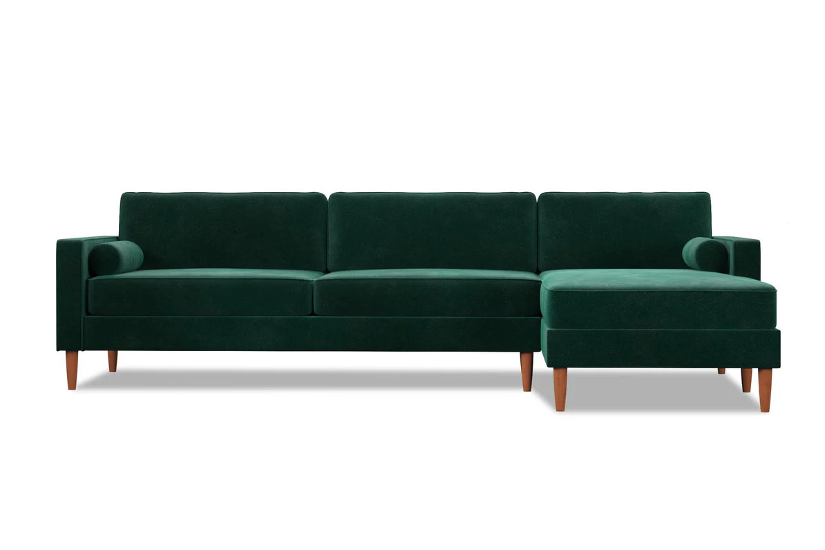 Samson 2pc Sectional Sofa :: Leg Finish: Pecan / Configuration: RAF - Chaise on the Right | Apt2B