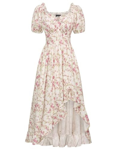 Scarlet Darkness Cottagecore Floral Dress for Women Summer Casual Dresses for Women Pink Flower M | Amazon (US)