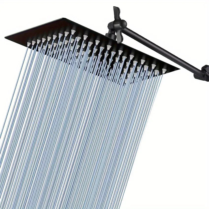 1pc Square Rain Showerhead With 11 Inches Adjustable Extension Arm Large Stainless Steel High Pre... | Temu Affiliate Program