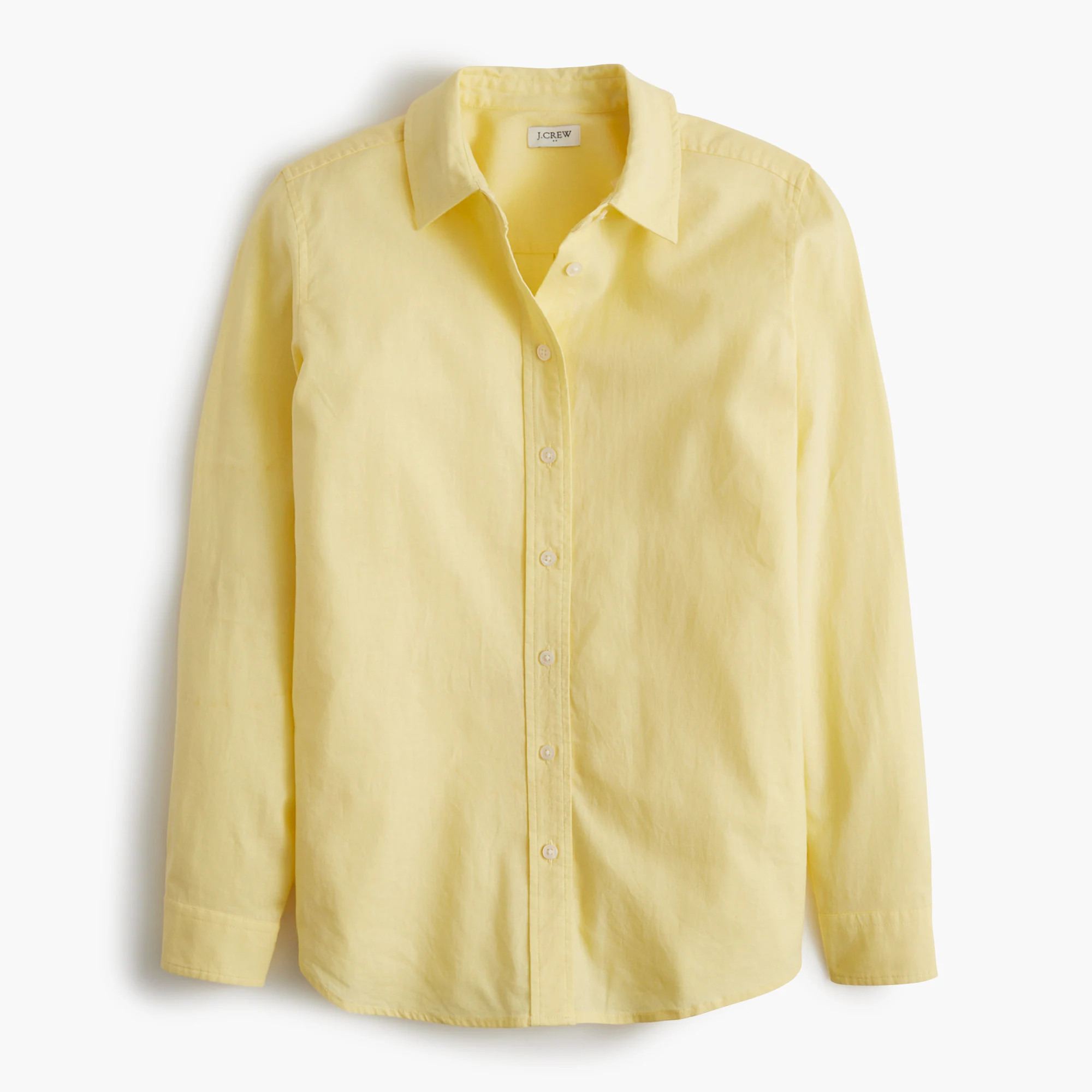 Linen-blend button-up shirt | J.Crew Factory