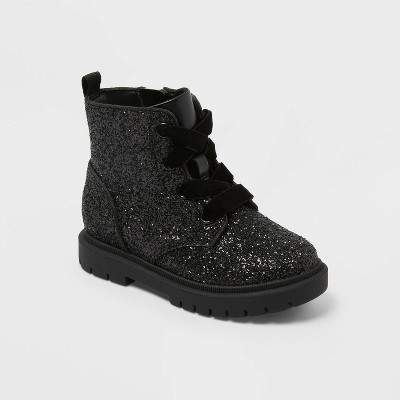 Toddler Girls' Khloe Ankle Boots - Cat & Jack™ Black | Target