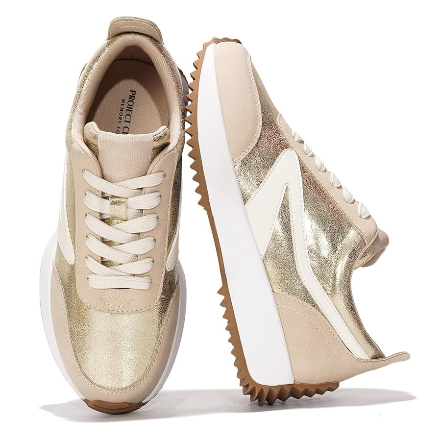 Project Cloud Womens Sneakers - Memory Foam Insole and Lightweight Spring Shoes - Non-Slip Lace U... | Amazon (US)