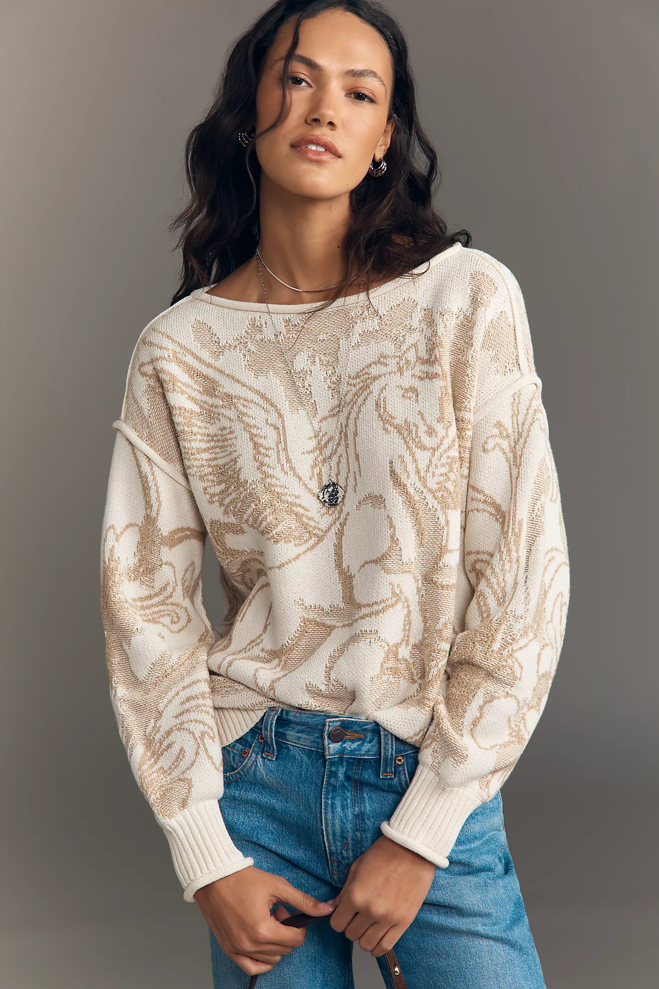 By Anthropologie Unicorn Slouchy Sweater | Anthropologie (US)