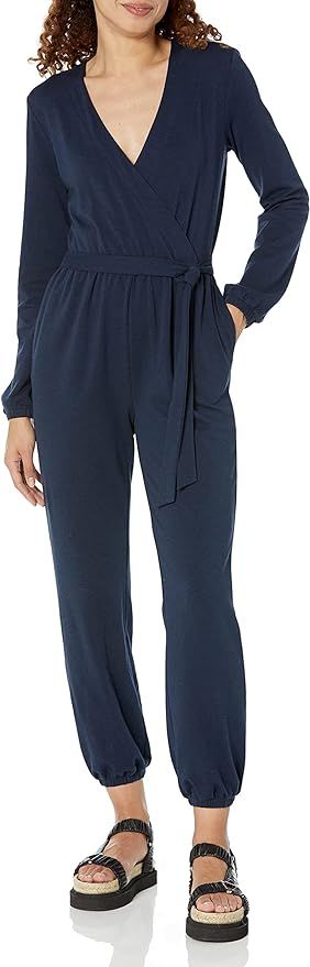 Amazon Essentials Women's Knit Surplice Jumpsuit (Available in Plus Size) | Amazon (US)