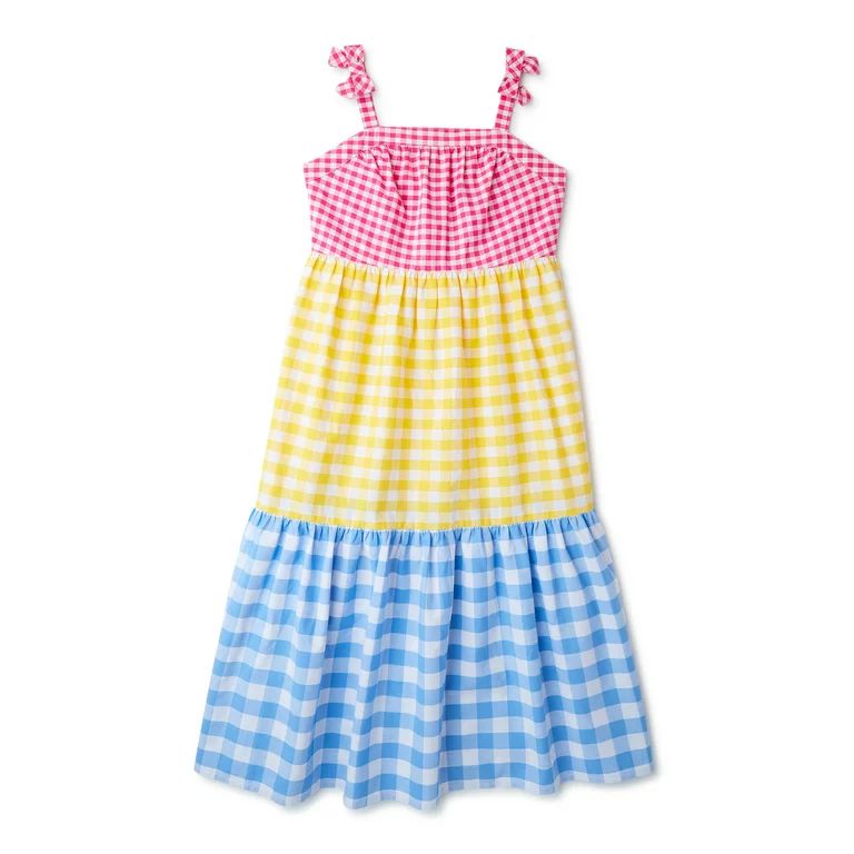 Wonder Nation Girls Tiered Dress Sizes 4-18 & Plus | Walmart (US)