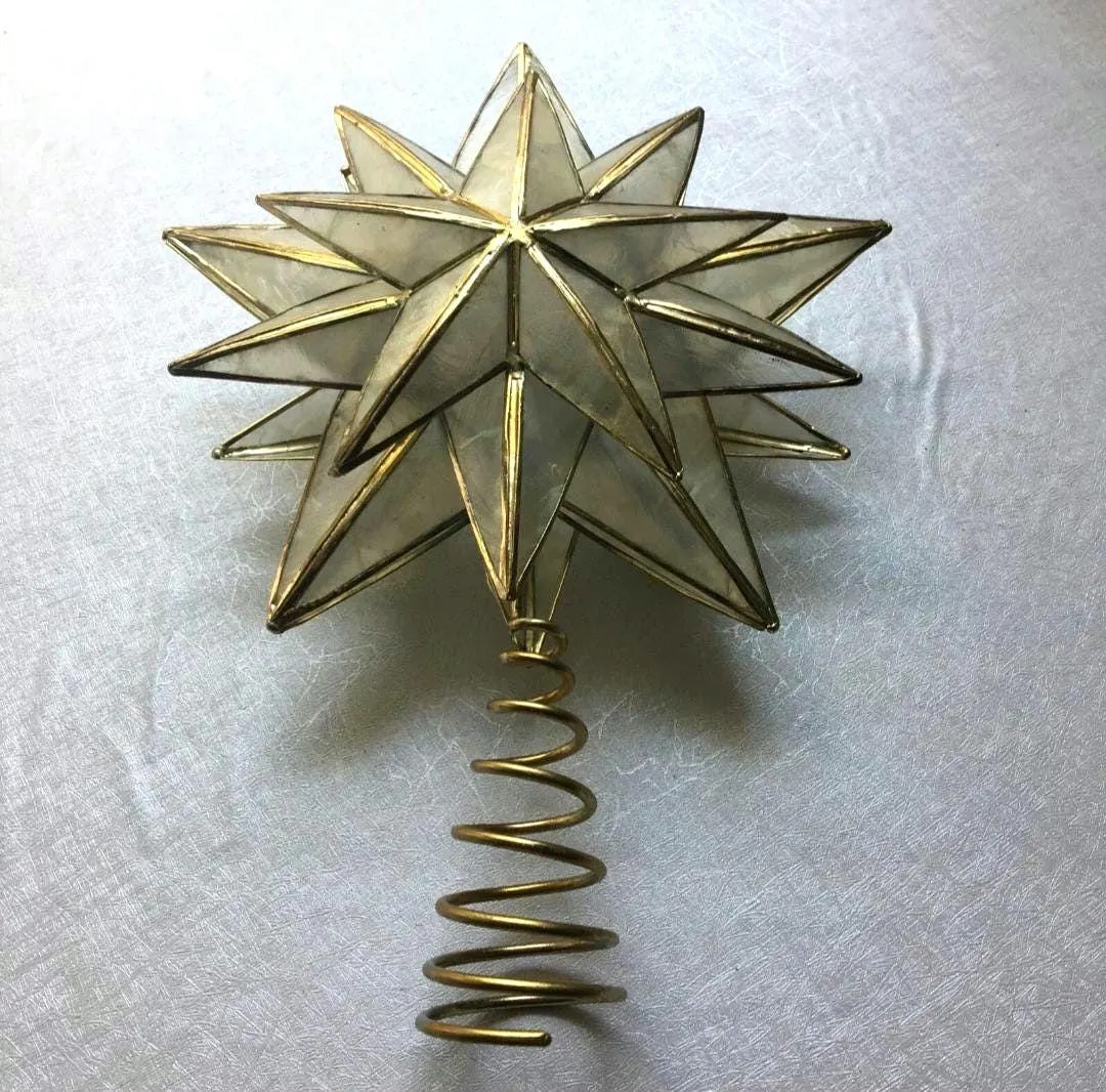 Vintage Capiz Star Tree Topper | Etsy (US)