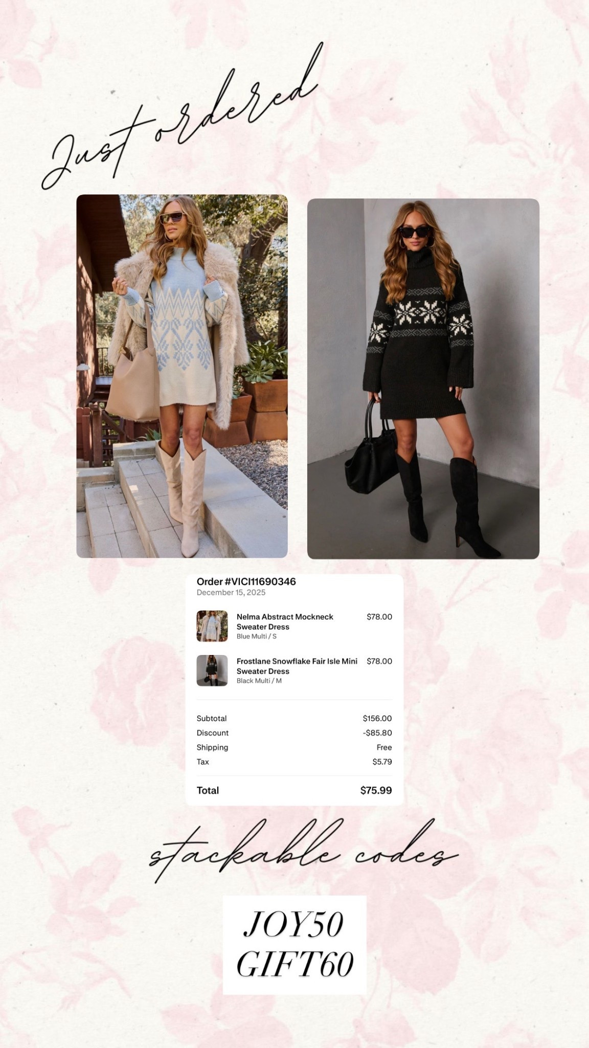 Sweater dresses under $50 when using the codes! 

#LTKFindsUnder50 #LTKSaleAlert