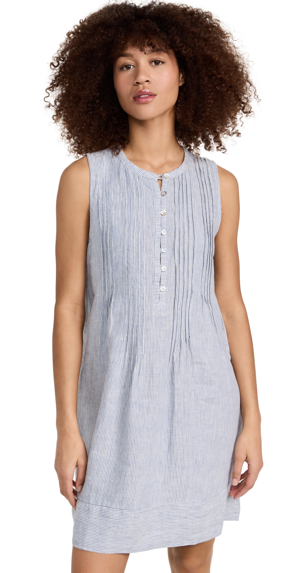 Faherty Isha Dress Blue Mini Stripe S | Shopbop