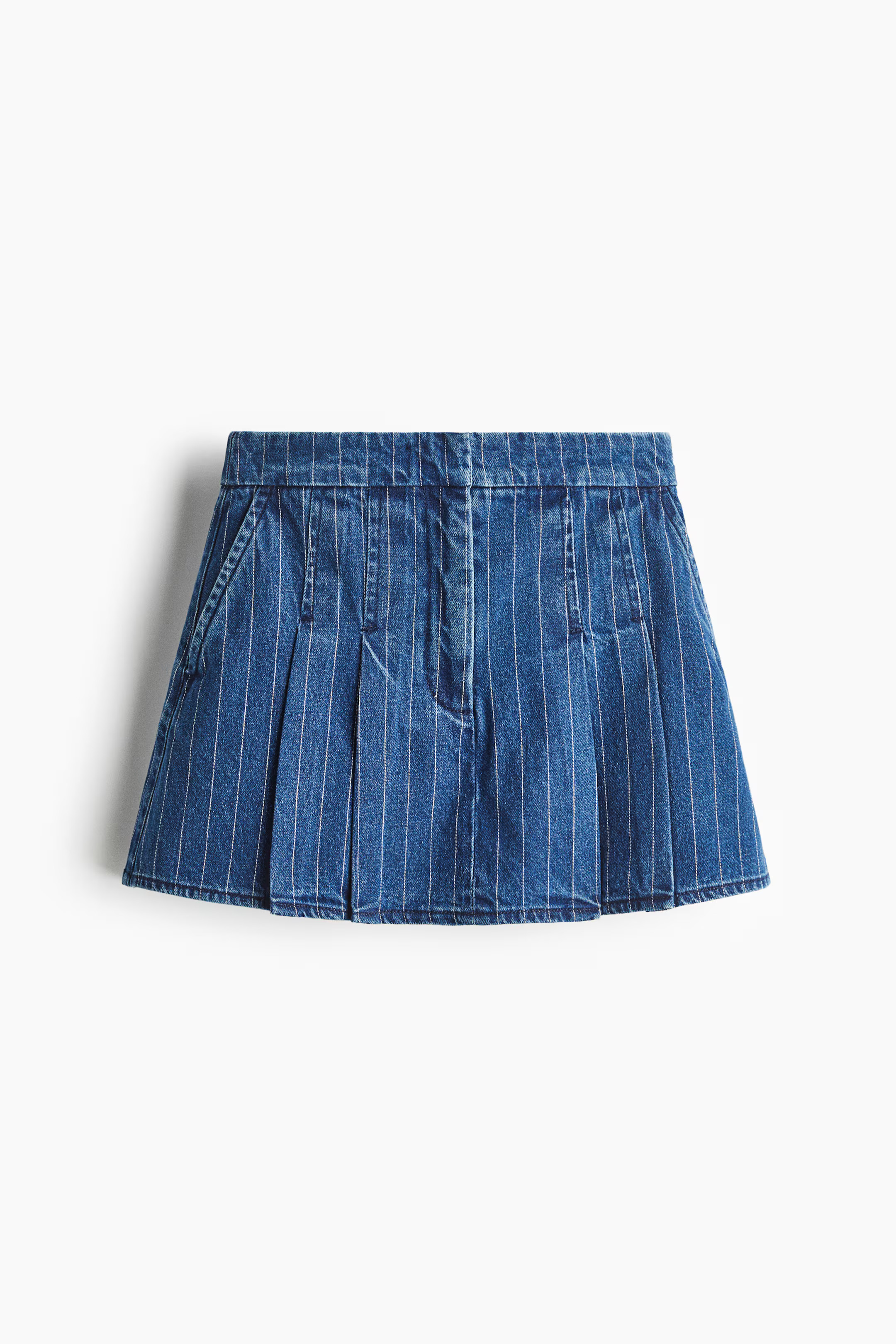 Jupe-short plissée en denim | H&M (FR, IT, ES, PT, BE)