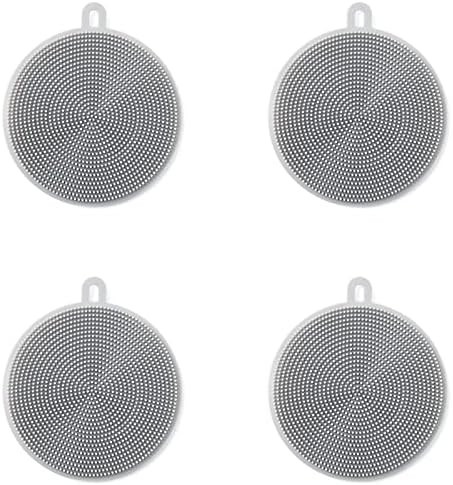 4PCS Silicone Dish Scrubber, Multipurpose Round Silicone Sponges Reusable Dish Brush Dish Brush f... | Amazon (US)
