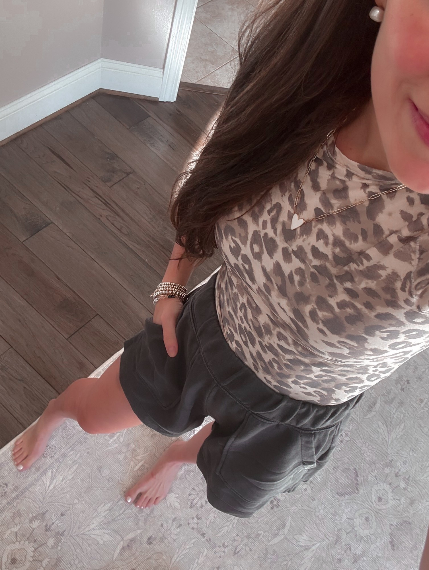 Favorite aerie shorts ; go to shorts ; mom uniform ; sports mom outfit ; casual summer outfit ; travel outfit ; mom summer outfit ; LTK X aerie sale 

Exact colorway of my top is sold out, but still so many other colors to choose from - linked the tee and other aerie leopard options  

#LTKxAerie #LTKPetite #LTKootd