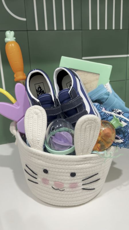 Easter basket for toddler boy! I love to gift a new swim suit for the Spring, some fun toys and I added a new pair of shoes this year! 

#easterbasket #easter #eastergift #ltkeaster

#LTKfindsunder50 #LTKkids #LTKSeasonal