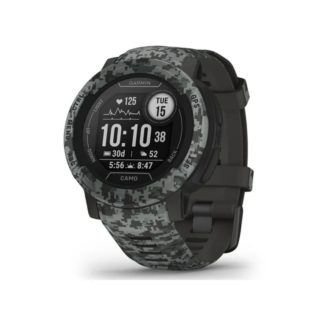 Garmin Instinct 2 Camo Edition 45mm Rugged GPS Smartwatch, Graphite Camo | Walmart (US)