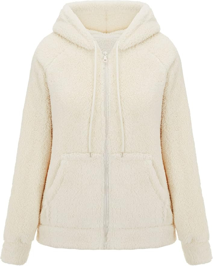 RISISSIDA Women Faux Fur Coat Fuzzy Fur Jacket Hooded Winter Spring Fall Fashion, Thermal Short/L... | Amazon (US)