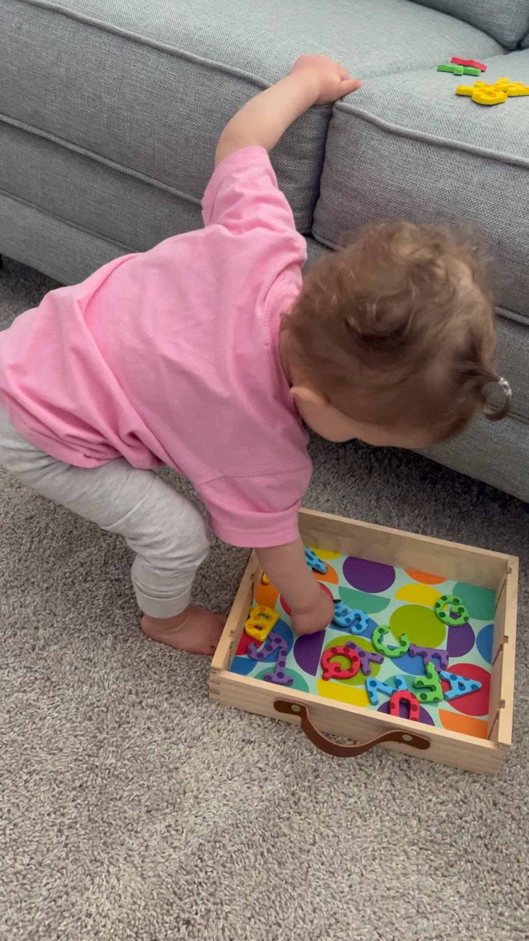 I absolutely love this activity kit we got from target! It comes with a dry erase side & markers, a chalkboard side & chalk, and magnetic alphabet letters! My daughter is 17 months old and there is so many fun activities we have been doing with this kit!!!! 

#LTKbaby #LTKFind #LTKkids