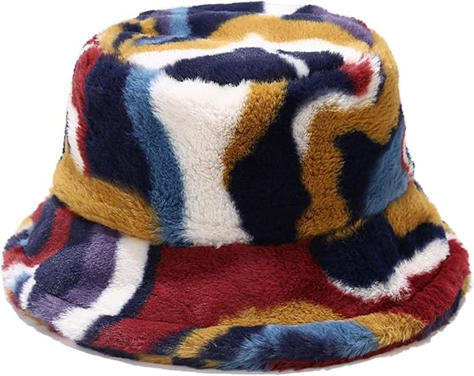 Dirholl Women's Winter Faux Fur Fuzzy Warm Bucket Hat | Amazon (US)