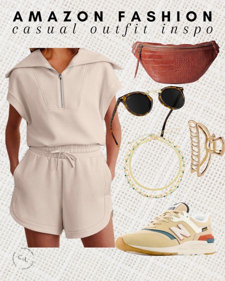 Casual fashion finds from Amazon! Love this comfy lounge set for travel or running errands. Multiple color options available ✨ 

Lounge set. Comfy fashion, cozy fashion. Travel day, casual fashion, running errands outfit, claw clip, gold jewelry, necklace, sneakers, tennis shoes, new balance, sunnies, sunglasses, belt bag. Womens fashion, fashion, fashion finds, outfit, outfit inspiration, clothing, budget friendly fashion, summer fashion, spring fashion, wardrobe, fashion accessories, Amazon, Amazon fashion, Amazon must haves, Amazon finds, amazon favorites, Amazon essentials #amazon #amazonfashion


#LTKstyletip #LTKmidsize #LTKfindsunder50