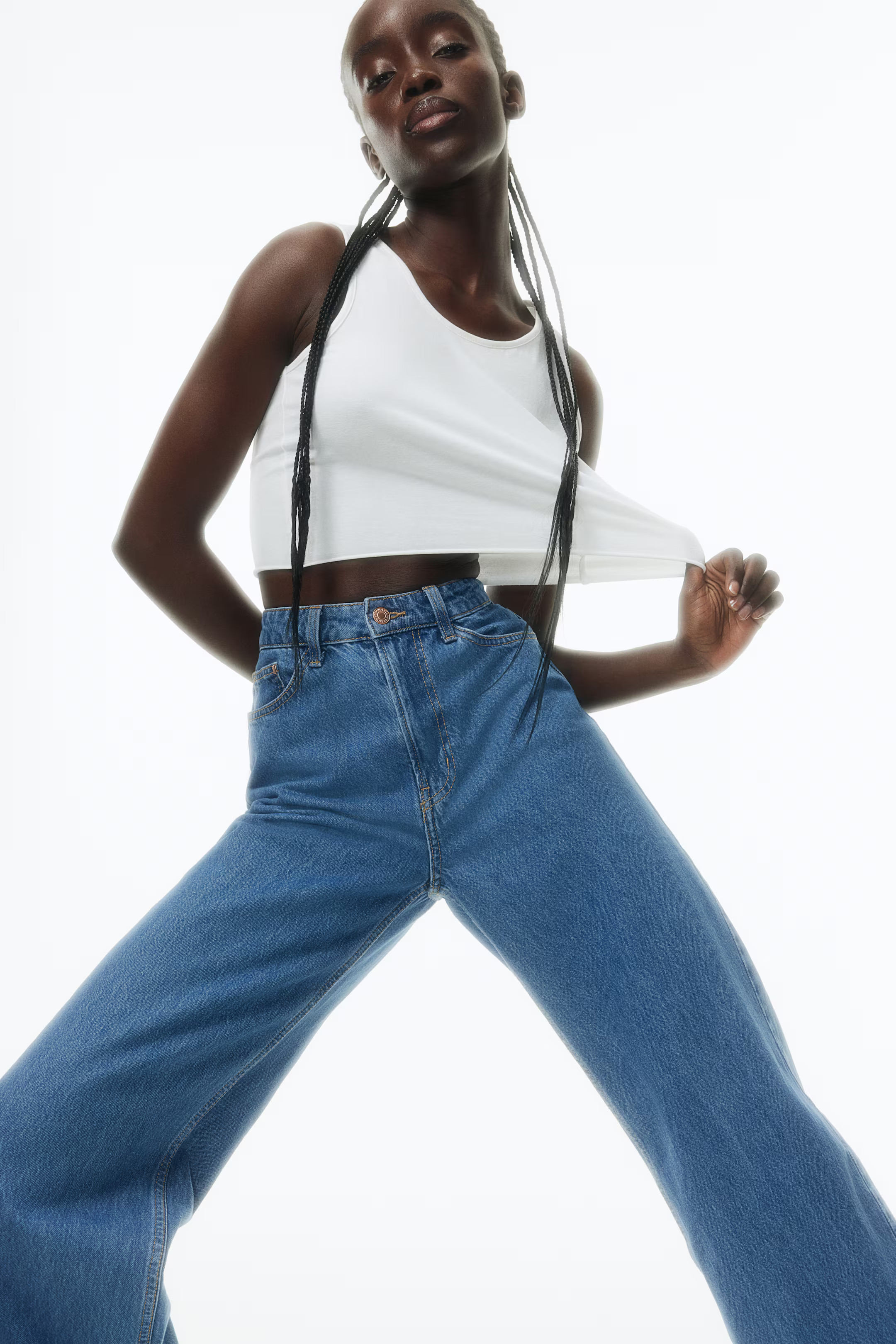 Wide Ultra High Jeans - Denimblau - Ladies | H&M AT | H&M (DE, AT, CH, NL, FI)