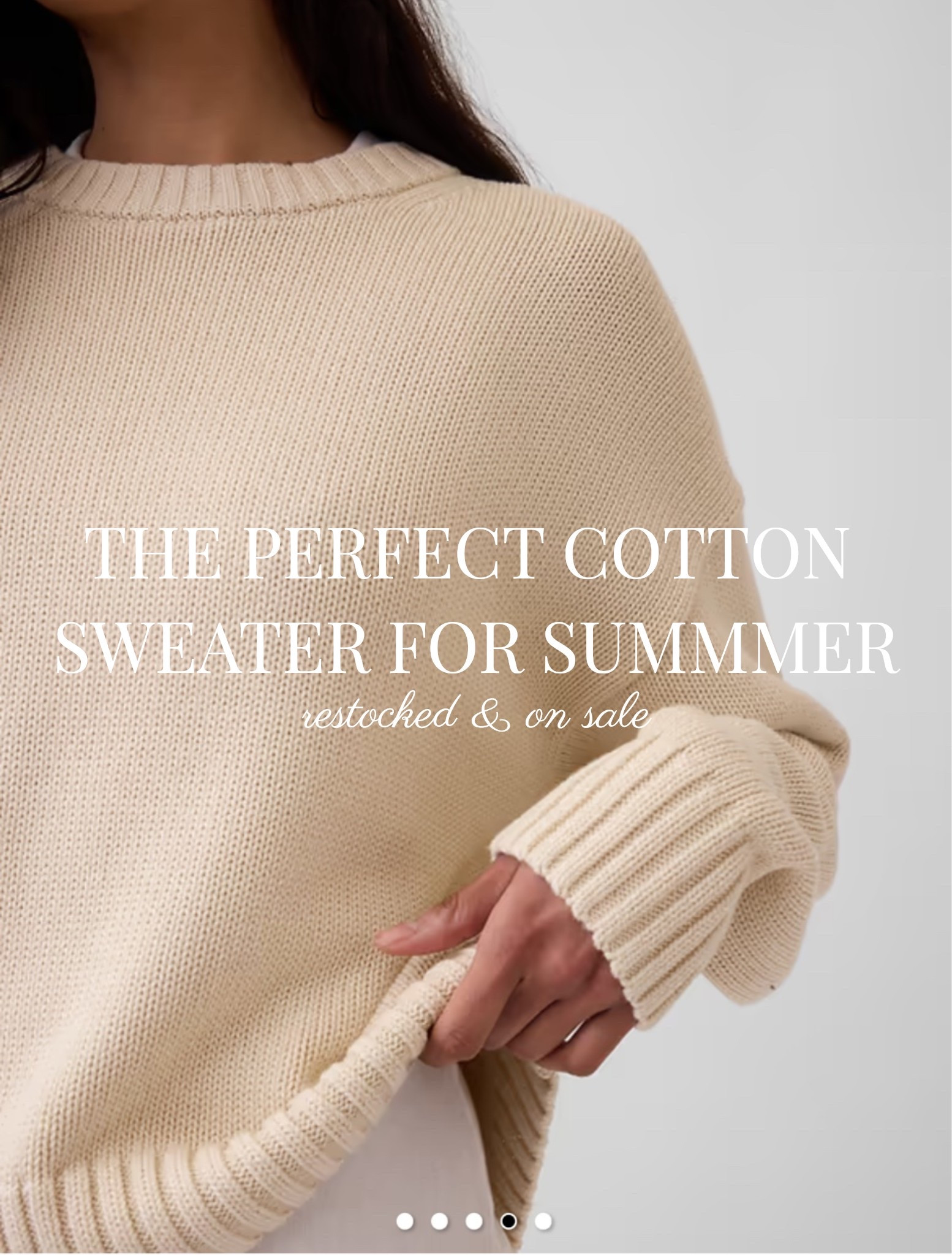 Gap cotton oversized crop sweater restocked & on sale under $60! The perfect cotton sweater & a perfect beige. I went with xs for more of a crop fit 

Rounded up my other top gap selects

#LTKSaleAlert