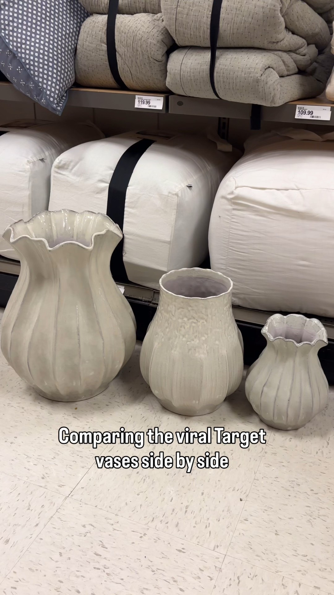 These Hearth & Hand vases from Target are basically breaking the internet right now. And honestly? I get it. They’ve got that perfectly imperfect, handmade vibe that is so pretty in person. But instead of you guessing, I lined them up side by side so you can actually see the size and style difference, because sometimes pictures online just don’t tell the whole story. ❤️

#LTKFindsUnder50 #LTKSaleAlert #LTKHome